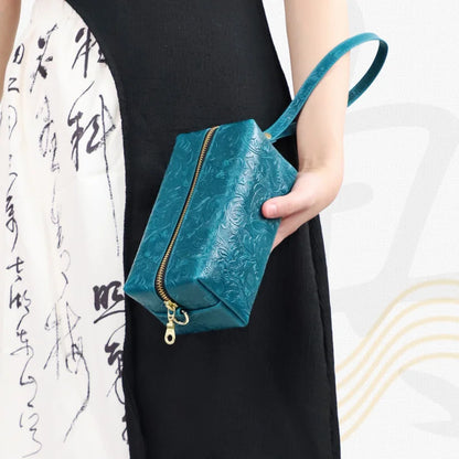 Leather Crossbody Phone Bag for Women – Dual-Use Zipper Purse