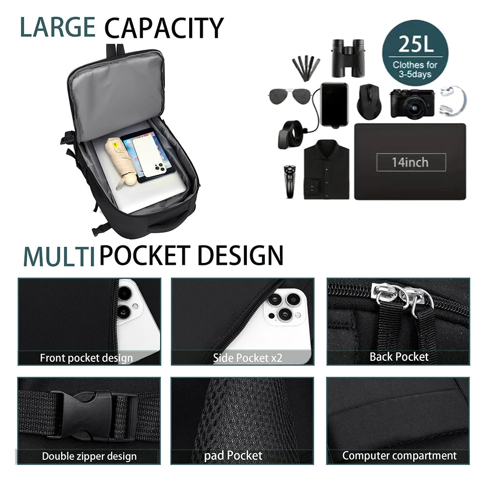 Travel Backpack Carry-On – Lightweight Laptop & Boarding Bag