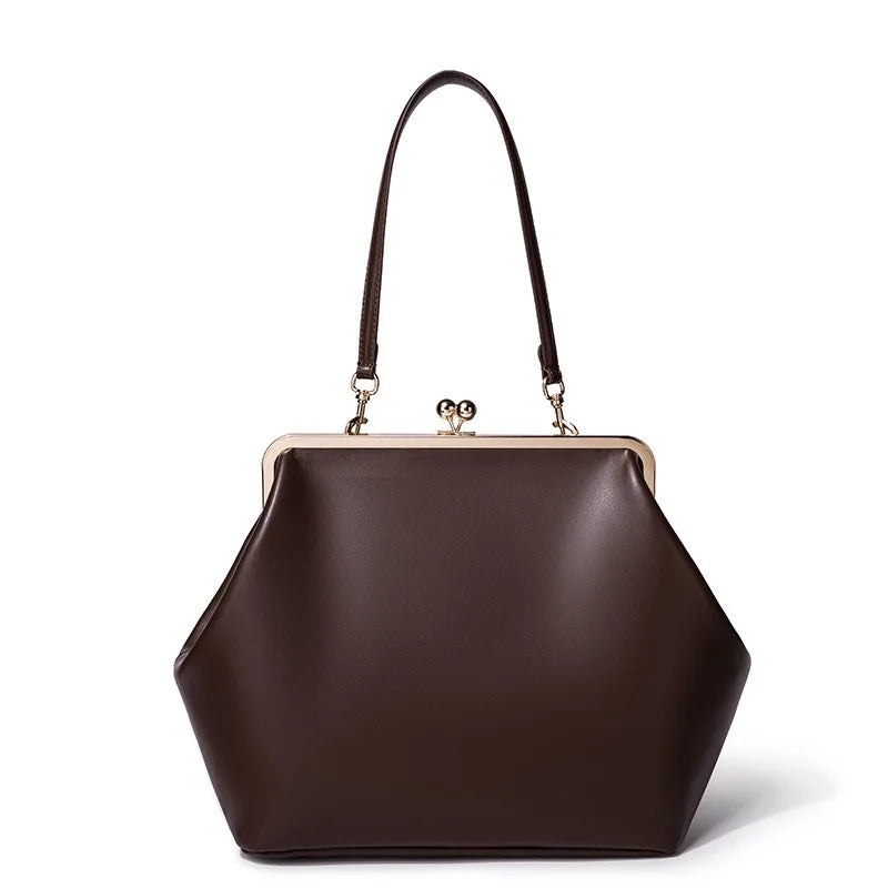 Women S Bag Retro Shell Oblique Span Clip Single Shoulder Large Capacity Trendy Portable Handbags
