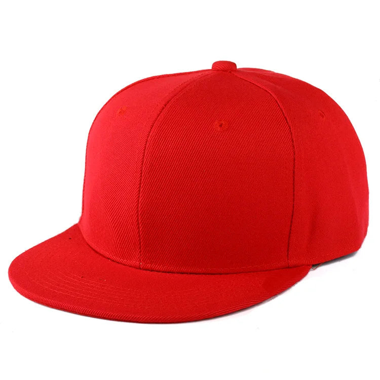 Snapback Hip Hop Cap – Flat Brim Baseball Hat for Men & Women