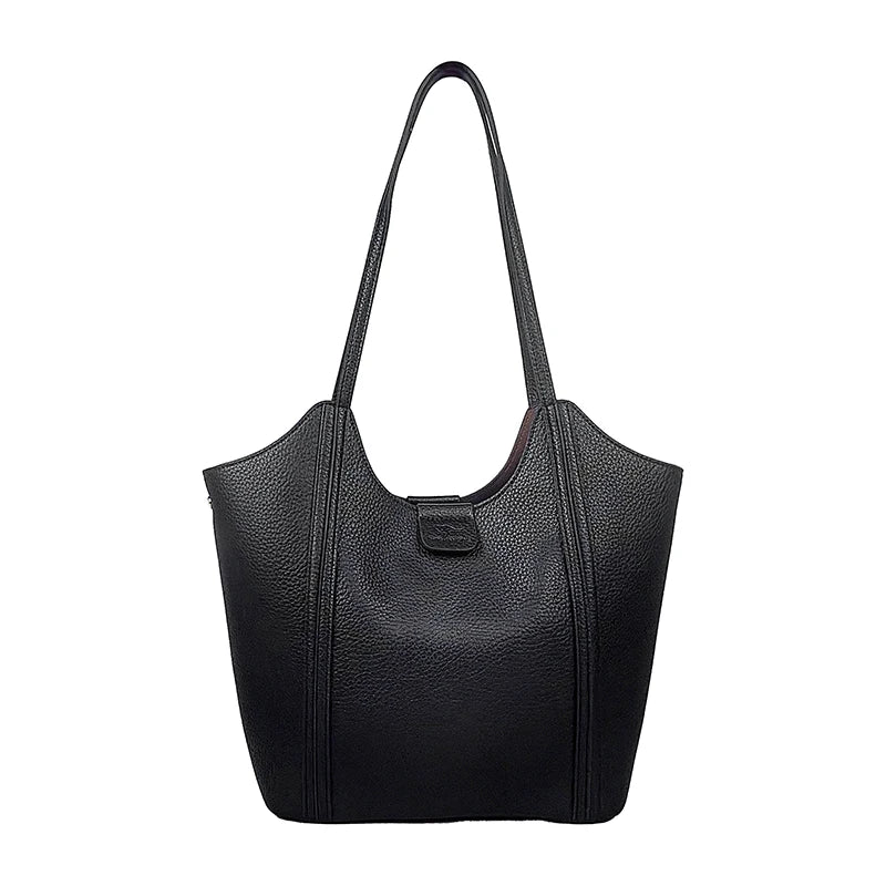 Women's Soft Leather Tote Bag – Luxury Shoulder Handbag