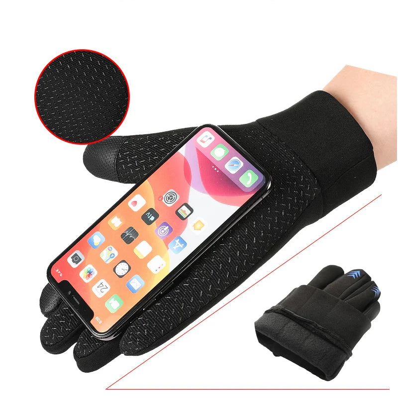 Winter Waterproof Men's Gloves – Windproof, Touchscreen & Non-Slip