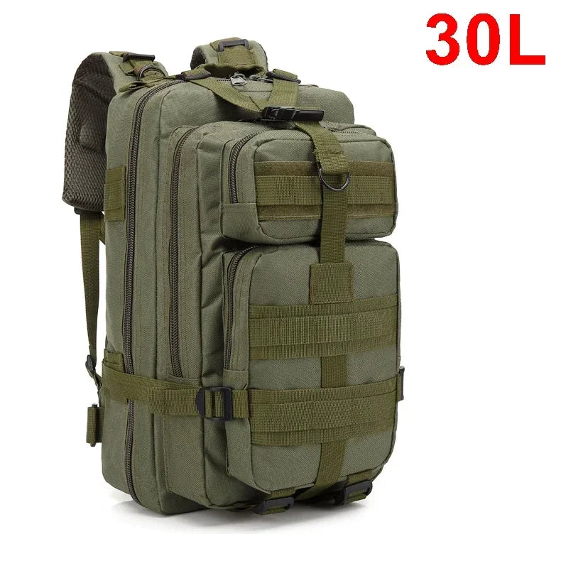Tactical MOLLE Backpack 30L/50L – 3P Assault Pack for Hiking & Hunting