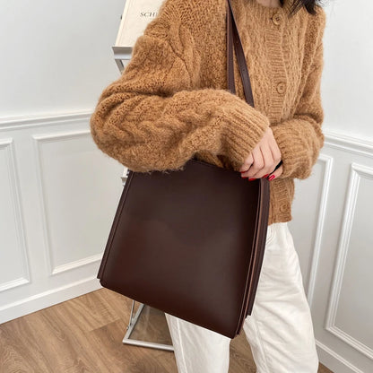 Luxury Leather Tote Bag – Large Capacity Shoulder Handbag