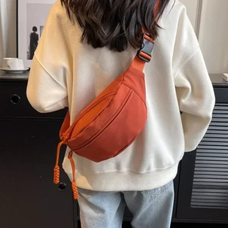 Canvas Crossbody Fanny Pack for Women – Casual Sling Waist Bag