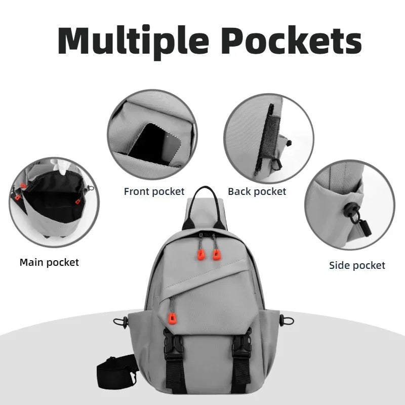 Men's Outdoor Sports Sling Bag – Multi-Pocket Chest Pack