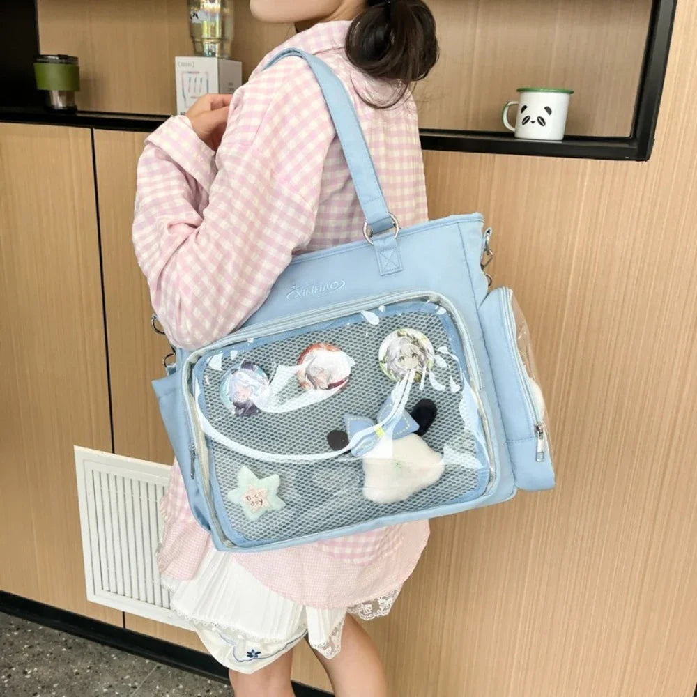 Kawaii Ita Bag Large Capacity Transparent Window Shoulder Bag