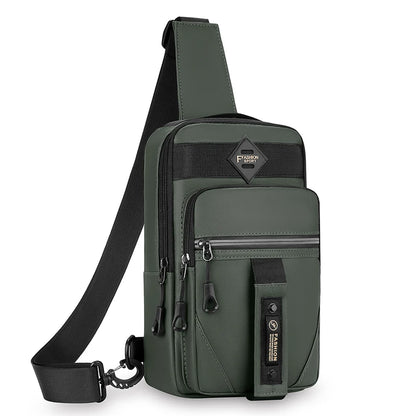 Men's Chest Bag Multi-Compartment Sling Shoulder Bag