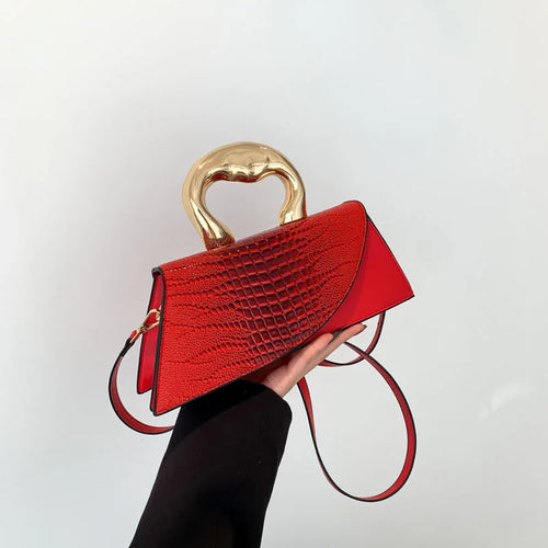 Crocodile Pattern Crossbody Bag – Women's Designer Handbag