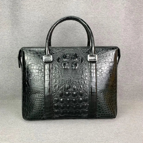 Crocodile Leather Briefcase Men's Luxury Business Laptop Bag