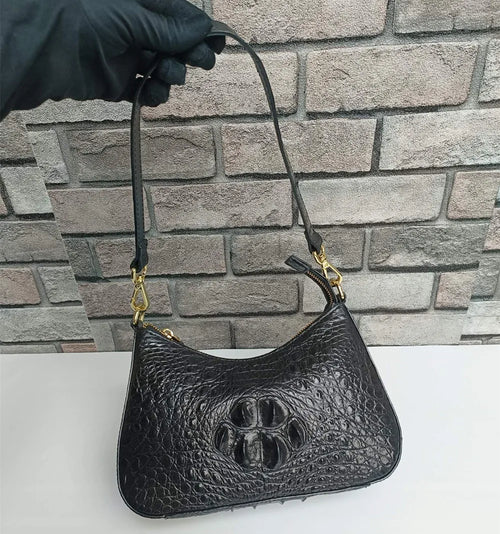 Genuine Crocodile Leather Shoulder Bag for Women