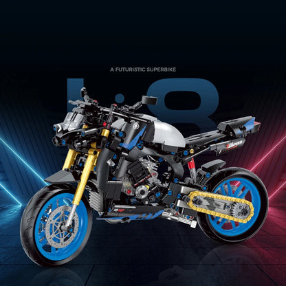 Racing Motorcycle Building Blocks Set – 1:8 Scale 582 Pcs