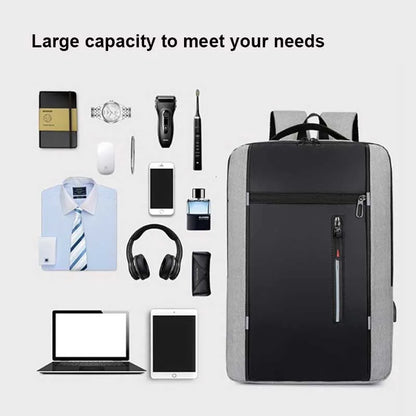 Waterproof Laptop Backpack – 15.6" USB Charging Business Travel Bag