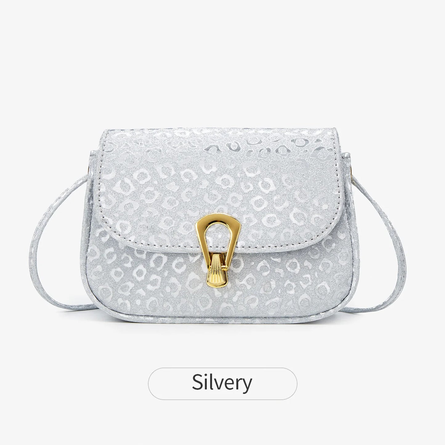 Sparkling Silver Mini Crossbody Bag for Women – Luxury PU Leather