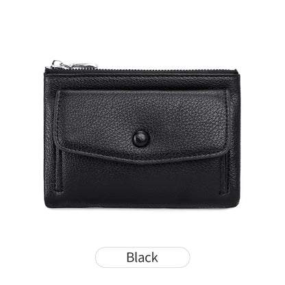 Women's Zip Coin Purse – Multi-Card Short Wallet with Buckle