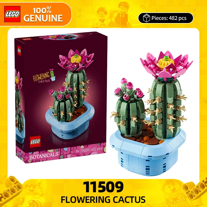 LEGO 11509 Botanicals Flowering Cactus – 482-Piece Plant Set