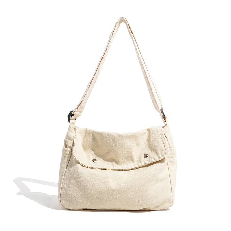 Canvas Crossbody Bag for Women – Vintage Washed Shoulder Hobo