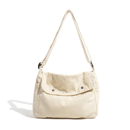 Canvas Crossbody Bag for Women – Vintage Washed Shoulder Hobo