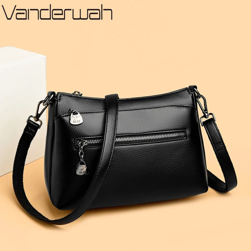 Genuine Leather Crossbody Bag for Women – Luxury Shoulder Handbag