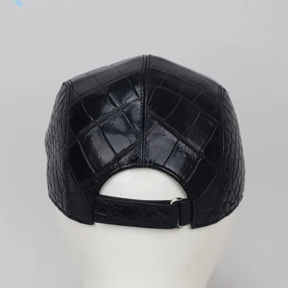 Men's Genuine Crocodile Leather Beret Cap – Luxury Hat