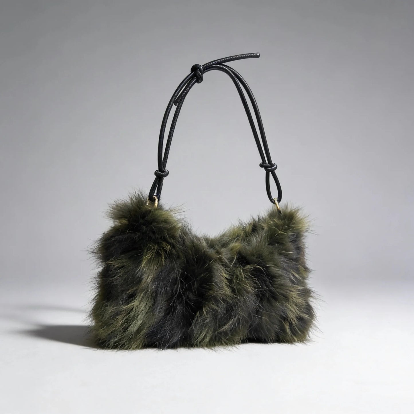 Real Fox Fur Woman Ladies Crossbody Bags Designer Luxury Handbags Women Handbag Shoulder Bag Fuzzy