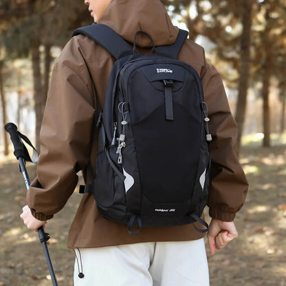 Hiking Backpack 35L – Durable Nylon Outdoor Pack with Reflective Strip