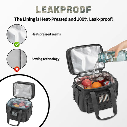 Tactical Insulated Lunch Box Bag – 18L Expandable Cooler for Work & Outdoor