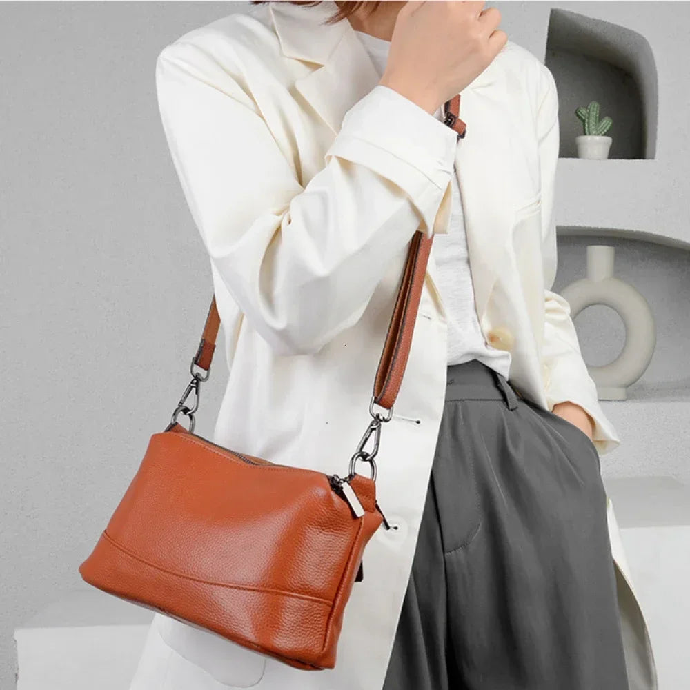 Genuine Leather Crossbody Bag for Women – Luxury Shoulder Purse