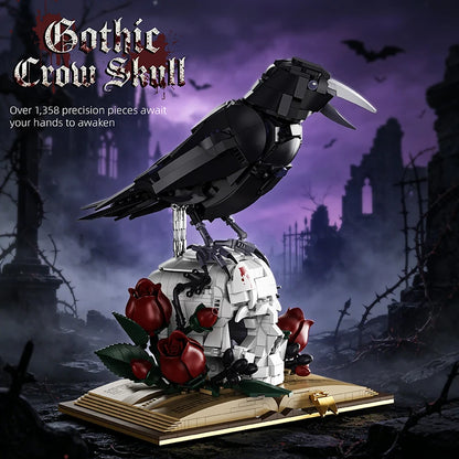 Gothic Crow & Skull MOC Building Blocks Set – 1358pcs