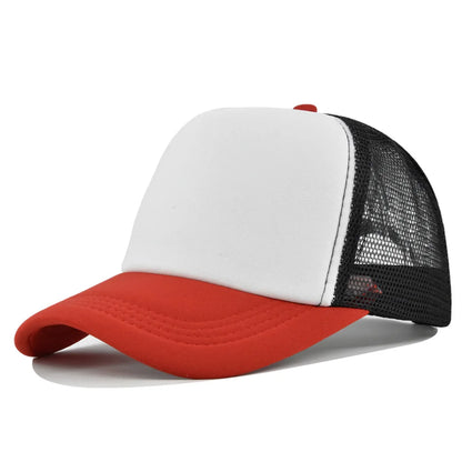 Plain Trucker Hat – Adjustable Mesh Snapback Baseball Cap
