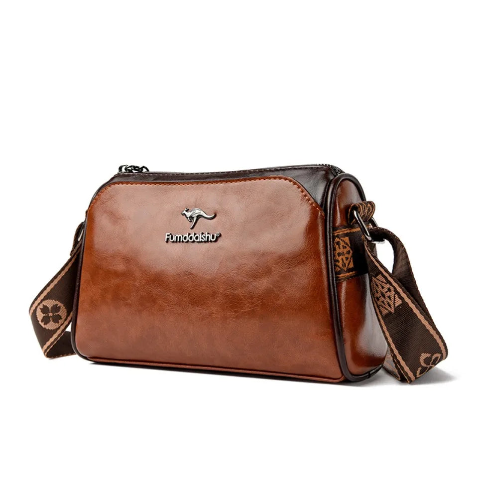 Soft Oil Leather Crossbody Bag for Women – Designer Shoulder Bag