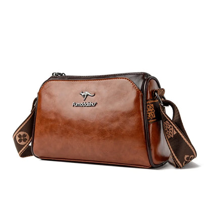 Soft Oil Leather Crossbody Bag for Women – Designer Shoulder Bag