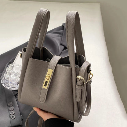 Crossbody Bag - Retro Solid Color Multifunctional Handbag