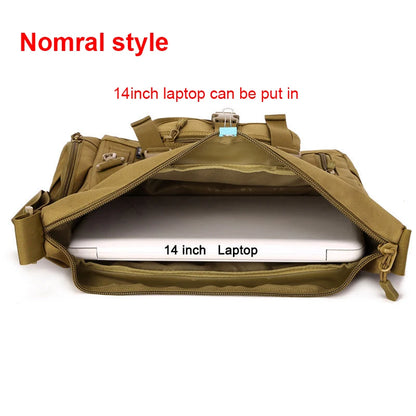 Tactical Shoulder Bag – 14" Laptop MOLLE Messenger Bag for Men