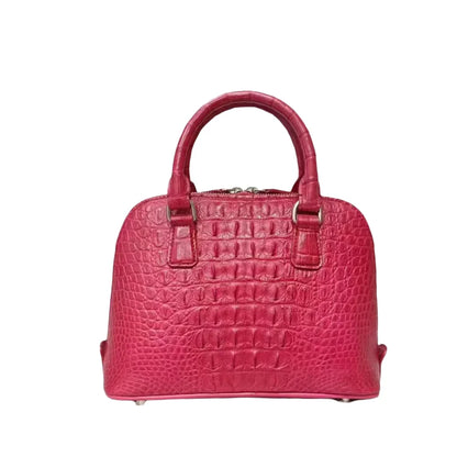 Genuine Crocodile Leather Shell Handbag for Women