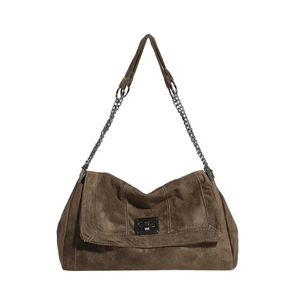 Denim Chain Shoulder Bag for Women – Large Capacity Retro Hobo