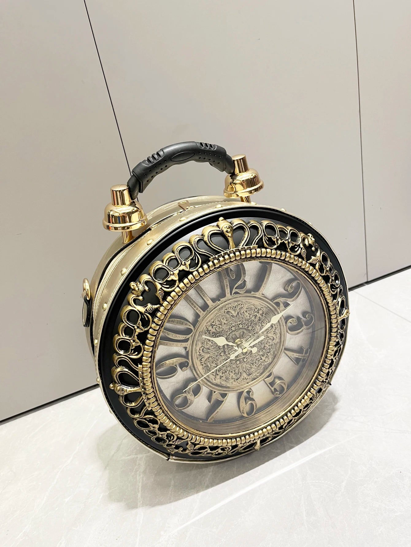 Luxury Designer Purses Handbags Vintage Simulated Clock Design Shoulder Crossbody Bags Funny Women S