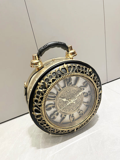 Luxury Designer Purses Handbags Vintage Simulated Clock Design Shoulder Crossbody Bags Funny Women S