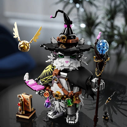 Wizard Cat MOC Building Blocks Set – Fantasy Brick Figure 676-1458pcs