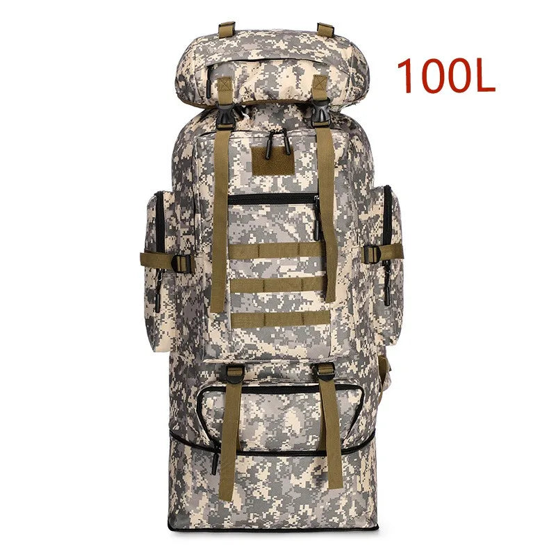 80L/100L Tactical Backpack – Large Hiking & Mountaineering Bag