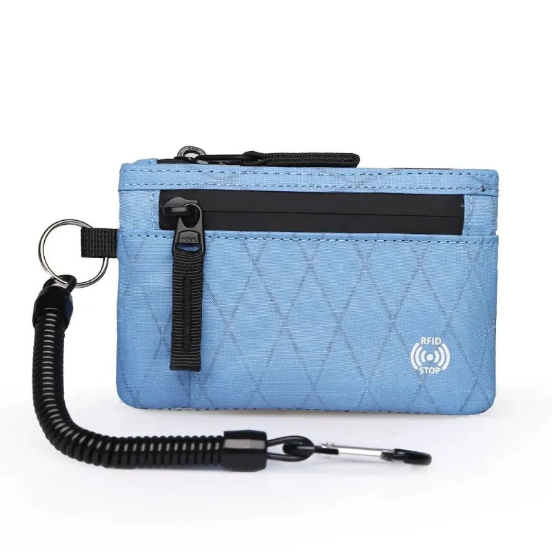 RFID Blocking Slim Wallet – Tactical Nylon Zipper Card Holder