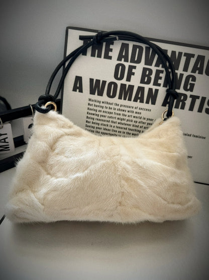 Faux Fur Shoulder Bag – Luxury Women's Crossbody Handbag