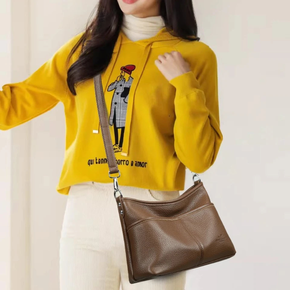 Women's Soft Leather Crossbody Shoulder Bag