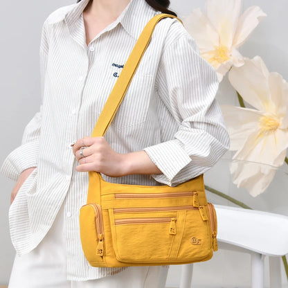 Multi-Pocket Crossbody Bag with Adjustable Strap