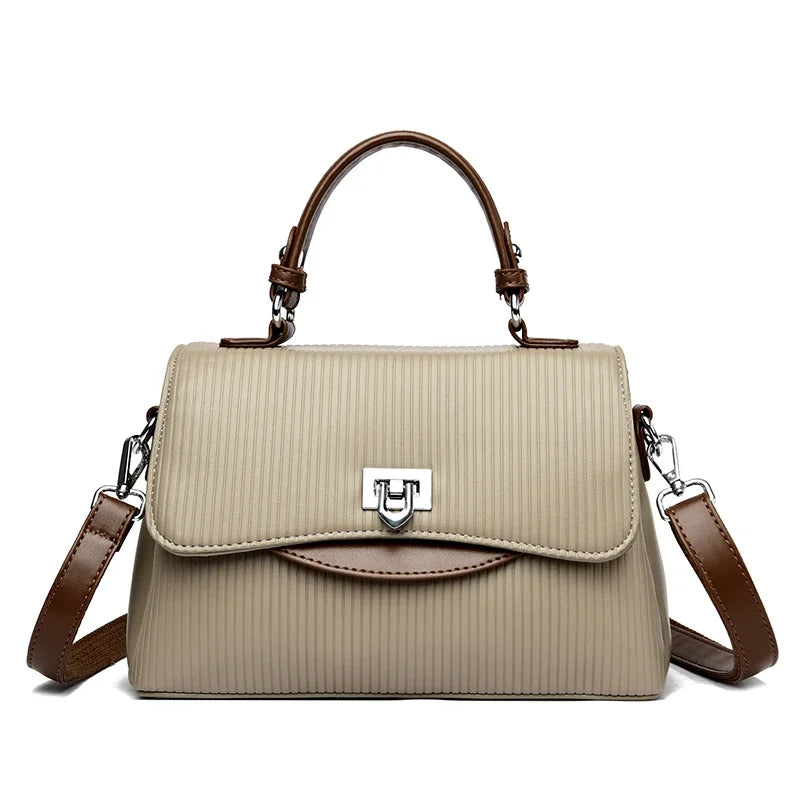 Women's Leather Crossbody Bag – Large Capacity Shoulder Handbag