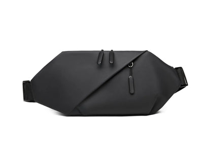 Men's Minimalist PU Waist Bag – Outdoor Sports & Crossbody Pack