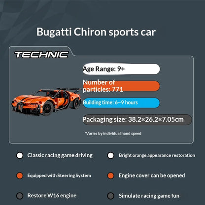 LEGO Technic 42222 Bugatti Chiron Pur Sport Supercar