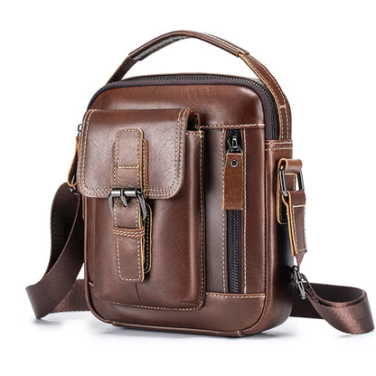 Genuine Leather Shoulder Bag for Men – Small Crossbody Bag