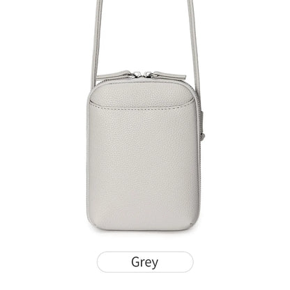 Mini Crossbody Bag for Women – Leather Phone Purse with Zipper