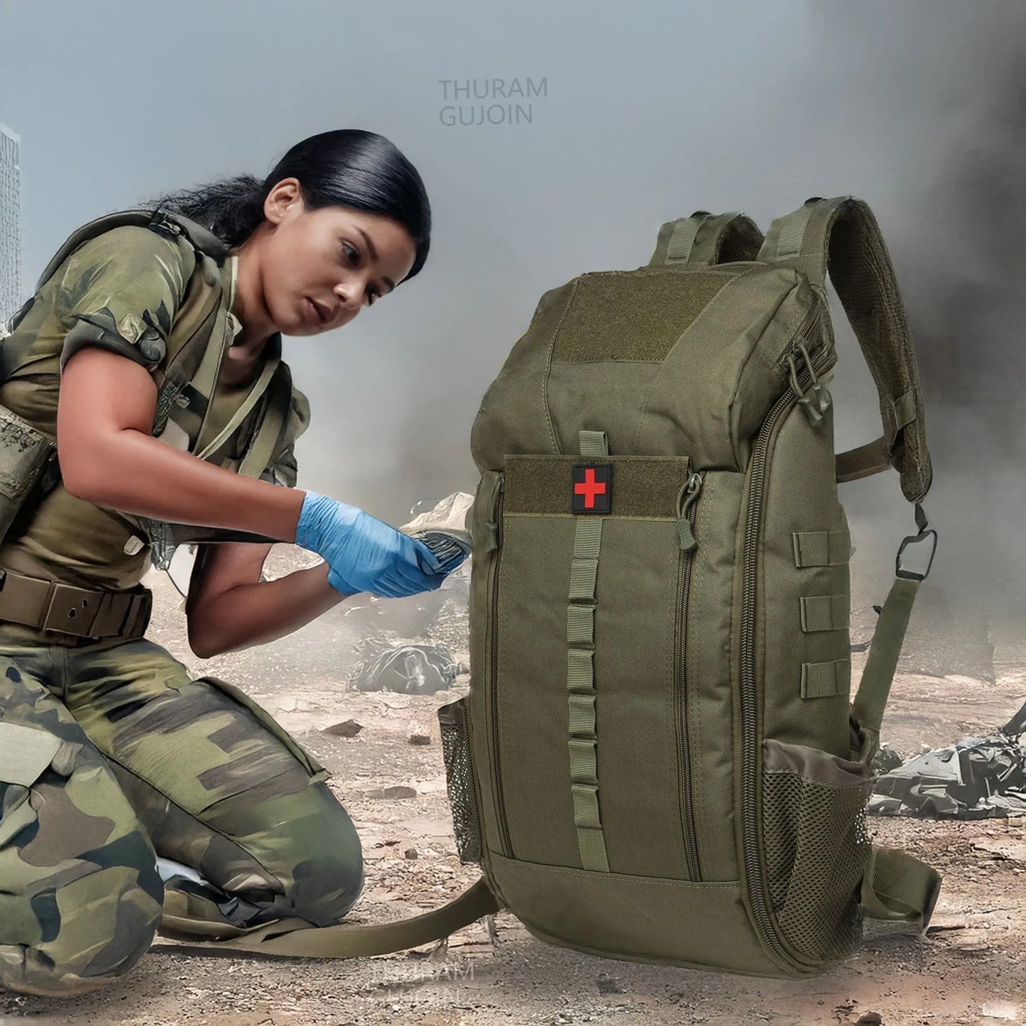40L Tactical Backpack Waterproof Medical Bag for Hiking & Camping
